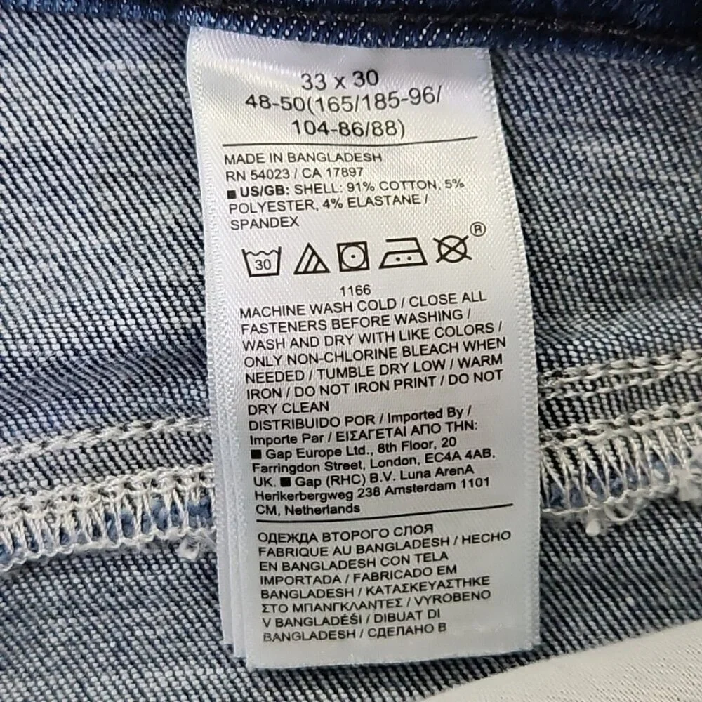 Banana Republic Watershed Mill Valley Denim Jeans Men's 33x30 Slim‎ Fit Blue EUC